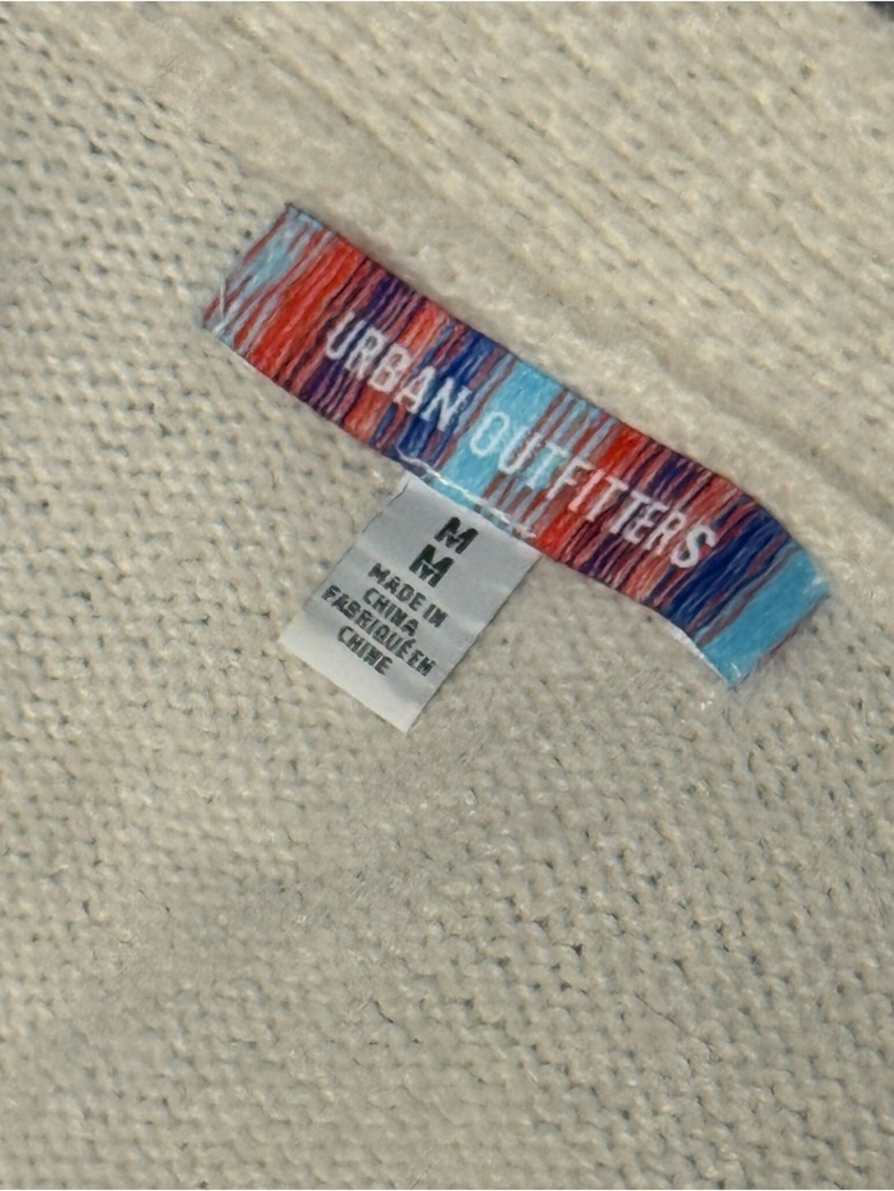 UO Cozy Cream V-Neck Button Cardigan - Picture 5 of 7